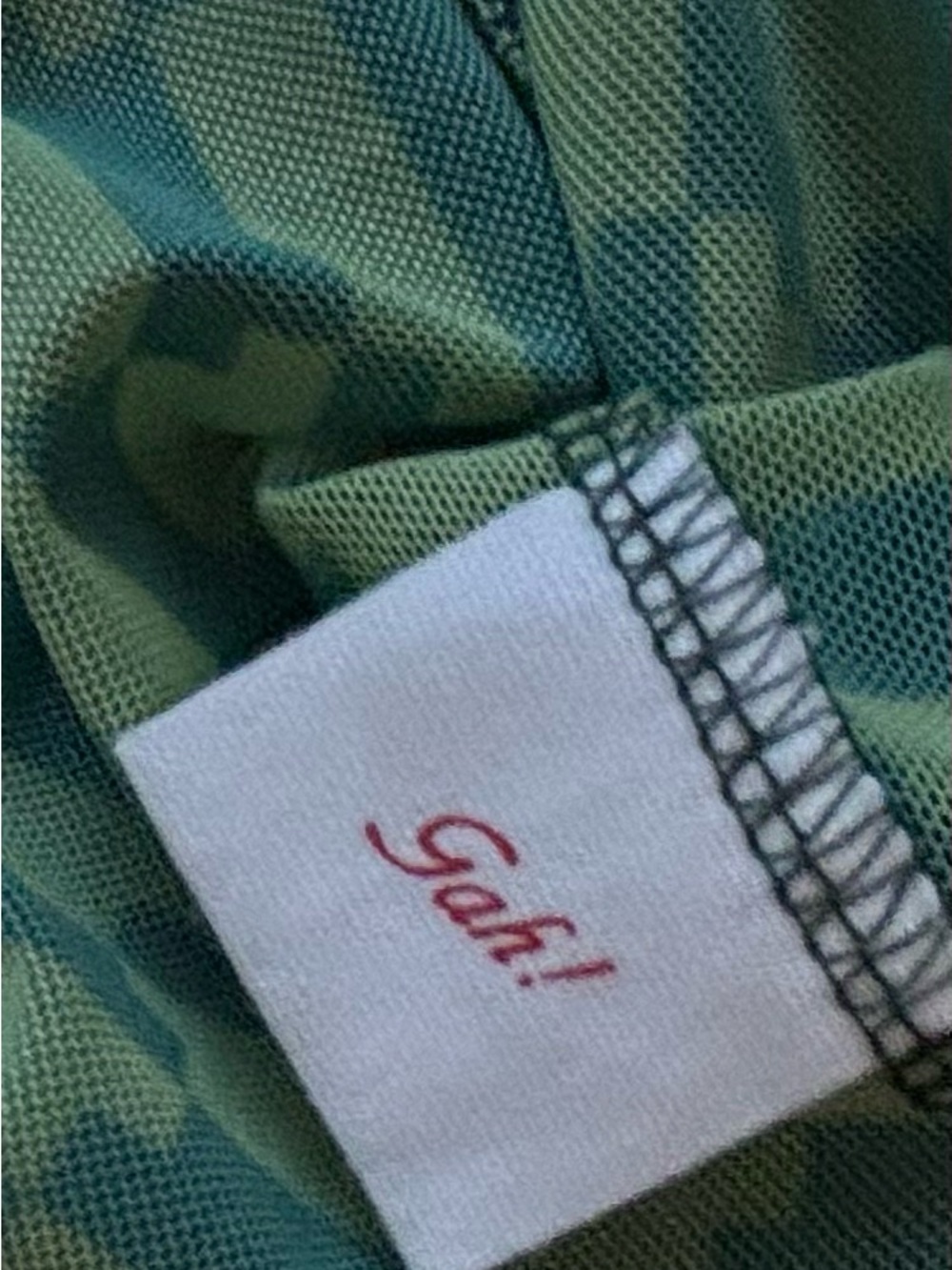 Lisa Says Gah Fall 2021 Green Cropped Mesh Long Sleeve Top Size L - Picture 8 of 8